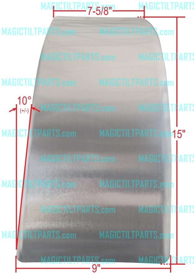 (image for) PI1929 ~ 2-AXLE SLANTED FENDER ALUMINUM 9" x 15" x 65"