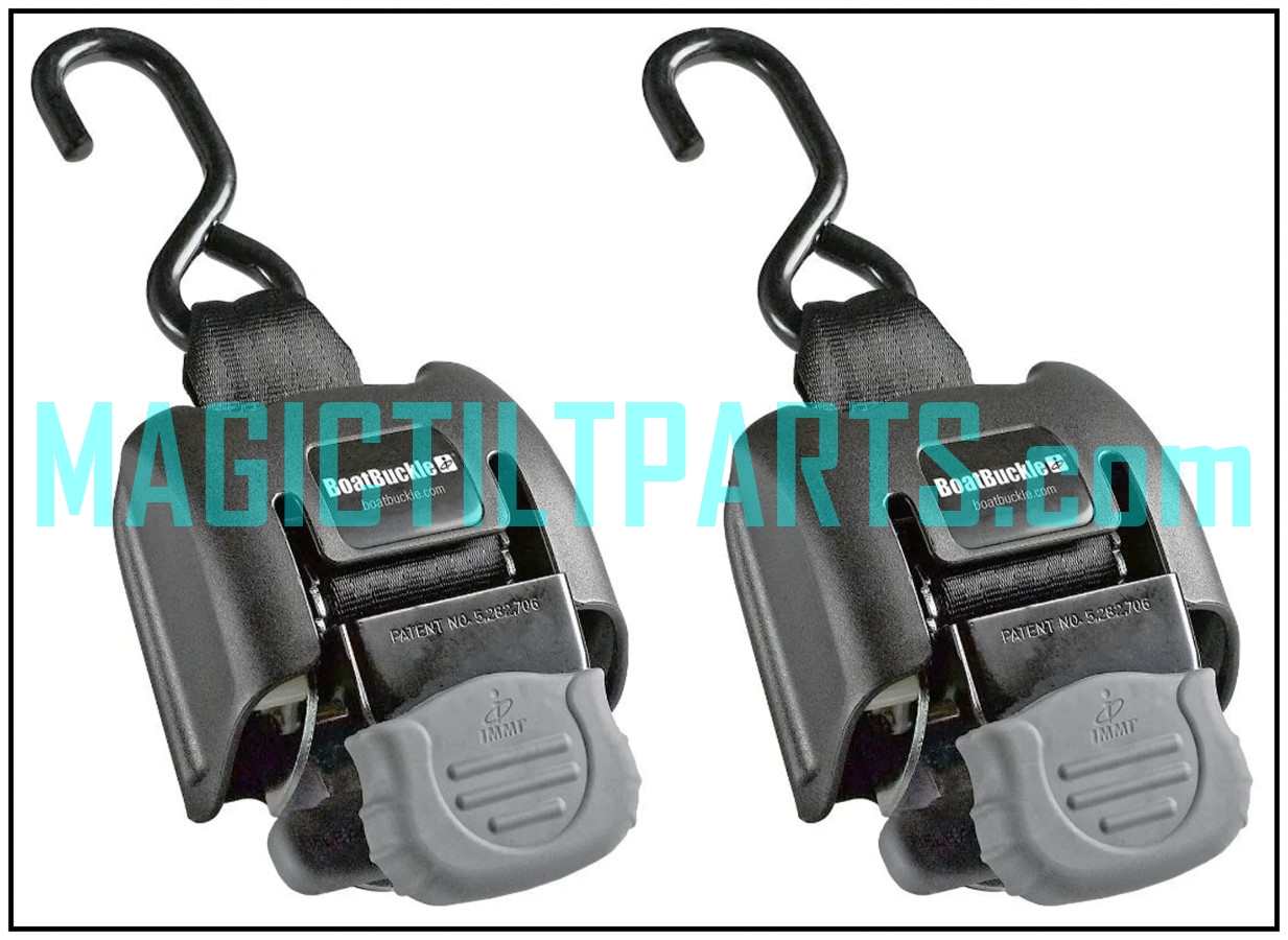 PV2855 ~ TRANSOM TIE-DOWNS RETRACTABLE STAINLESS STEEL (PAIR) (image for) PV2855 ~ TRANSOM TIE-DOWNS RETRACTABLE STAINLESS STEEL (PAIR)